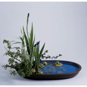 Black Clay Oval Suiban